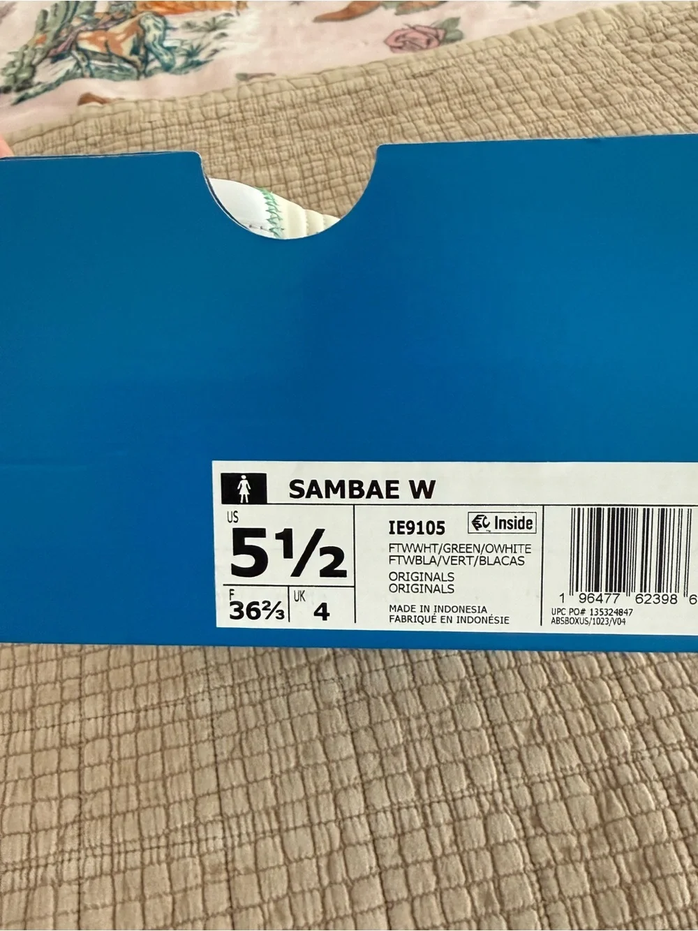 Adidas Sambae Cloud White Green (Women's)